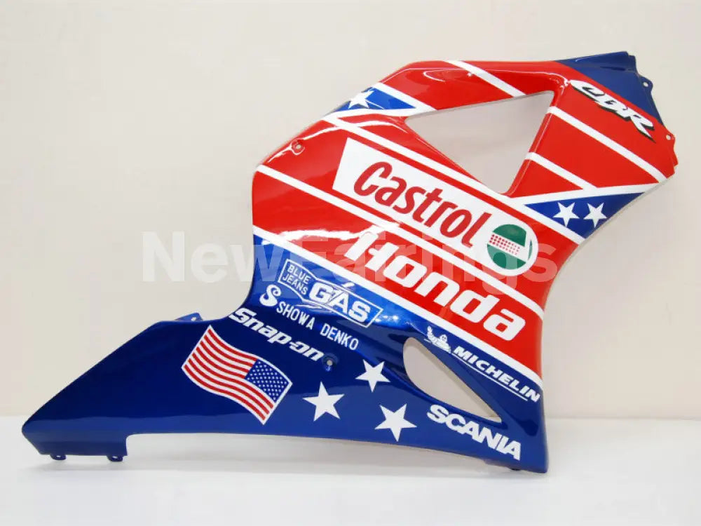 Red and Blue Castrol - CBR 954 RR 02-03 Fairing Kit -