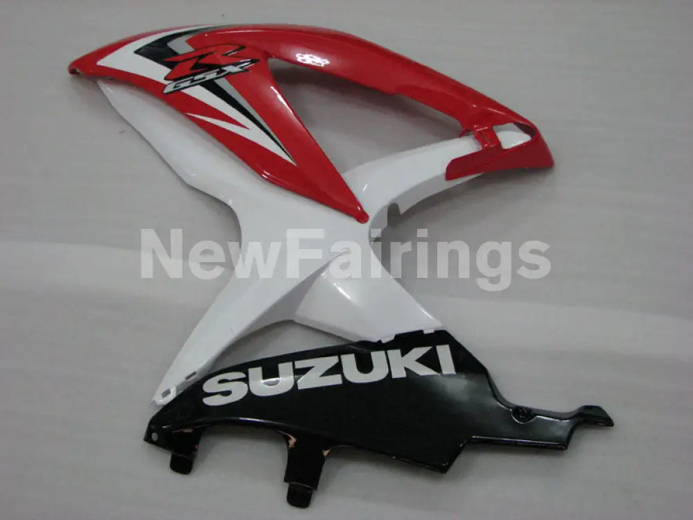 Red and White Black Factory Style - GSX-R600 08-10 Fairing