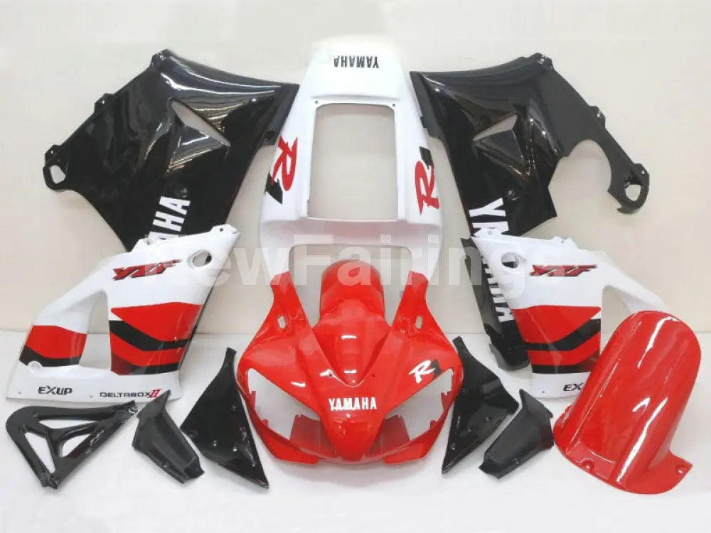 Red and White Black Factory Style - YZF-R1 98-99 Fairing