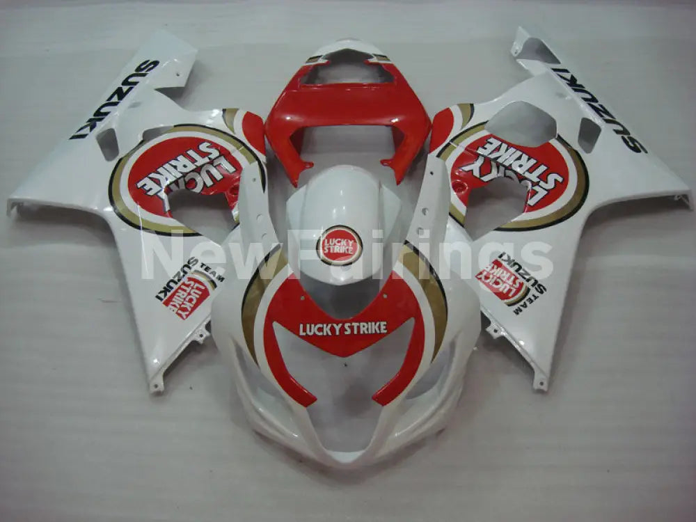 Red and White Lucky Strike - GSX-R600 04-05 Fairing Kit -