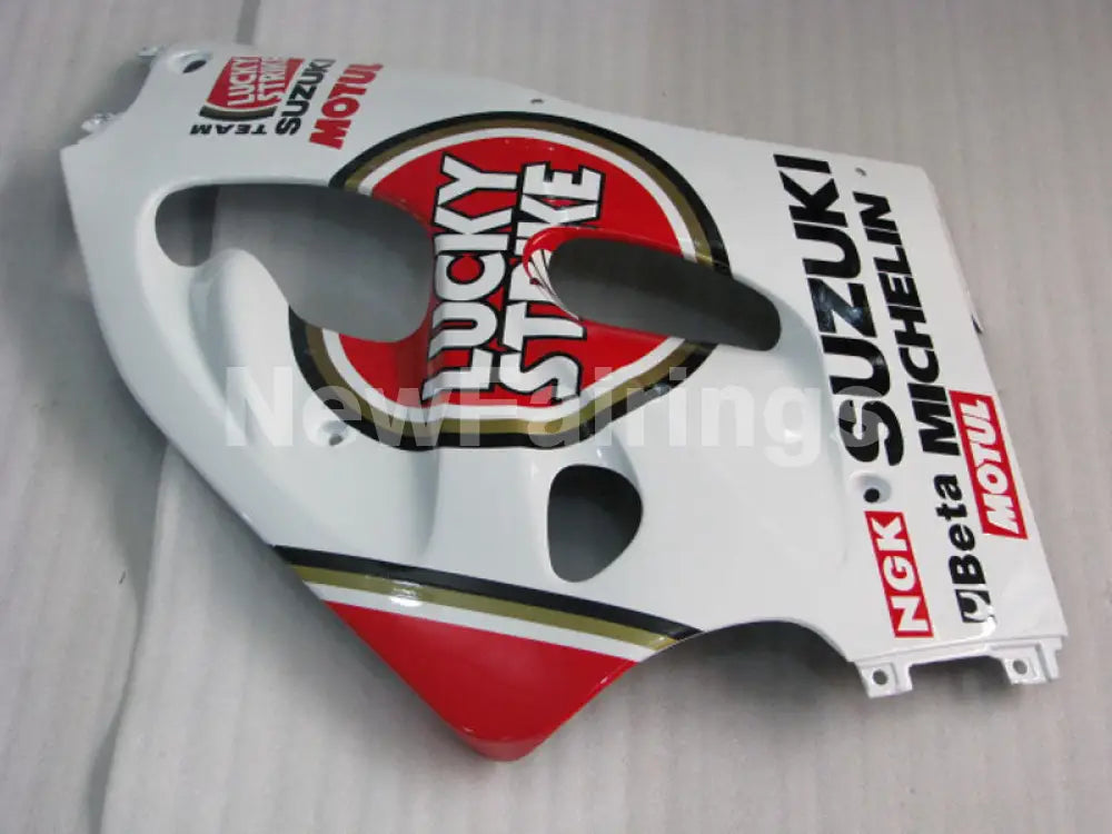 Red and White Lucky Strike - GSX-R600 96-00 Fairing Kit -