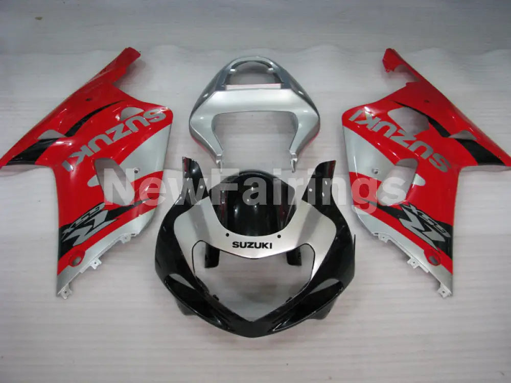 Red and Silver Black Factory Style - GSX-R600 01-03 Fairing