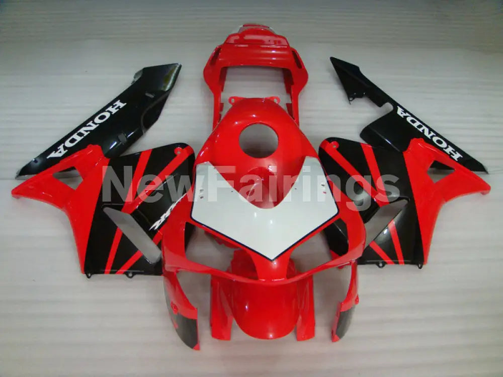 Red and White Black Factory Style - CBR600RR 03-04 Fairing