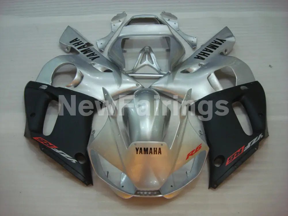 Silver and Matte Black Factory Style - YZF-R6 98-02 Fairing Kit Vehicles & Parts > Vehicle Parts & Accessories > Motor