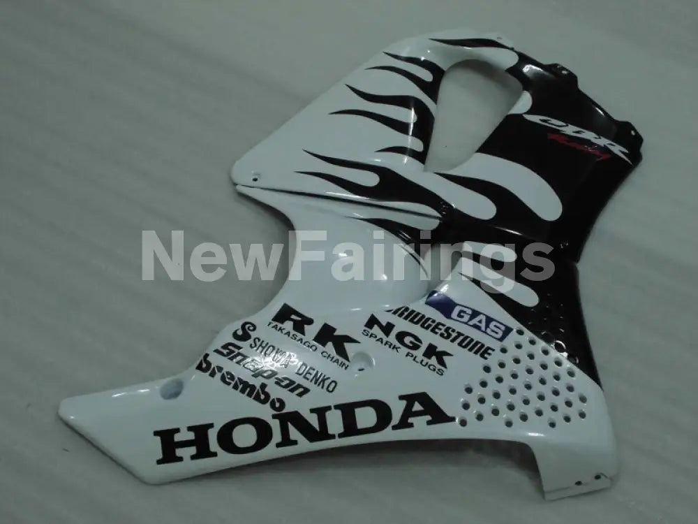 White and Black Flame - CBR 900 RR 94-95 Fairing Kit -