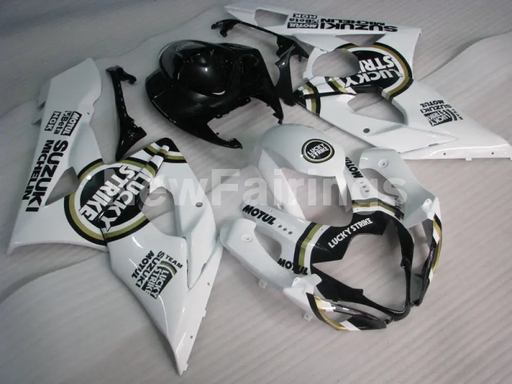 White and Black Lucky Strike - GSX - R1000 05 - 06 Fairing