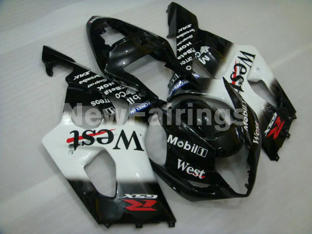 White and Black West - GSX - R1000 03 - 04 Fairing Kit