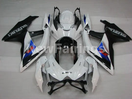 White and Blue Black Factory Style - GSX-R600 08-10 Fairing Kit