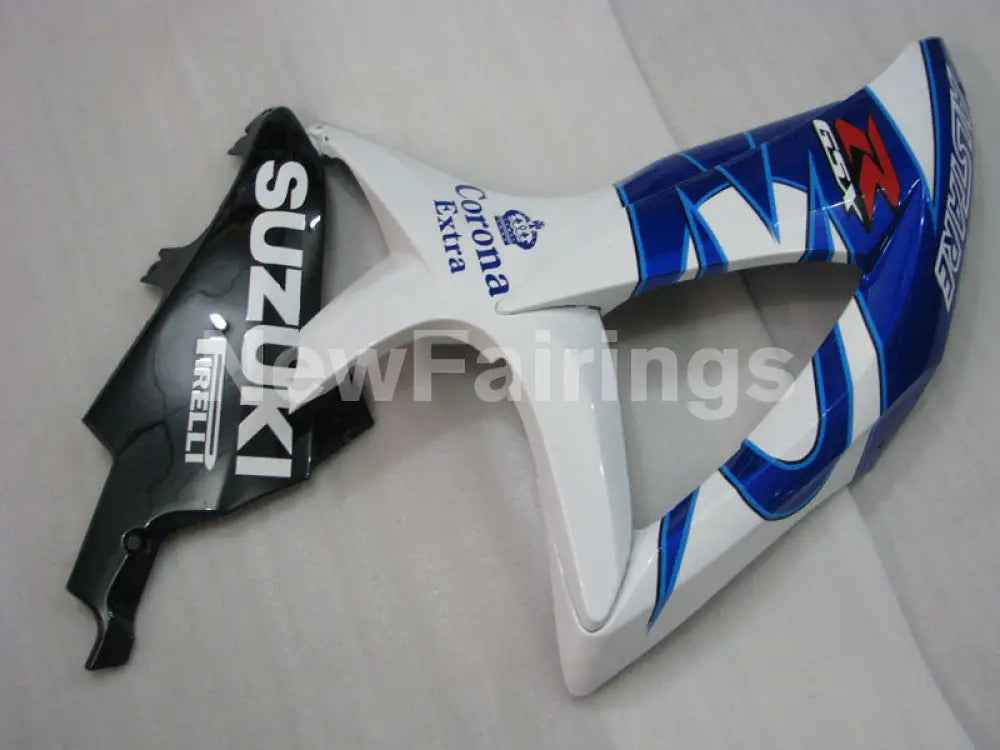 White and Blue Corona - GSX-R600 08-10 Fairing Kit