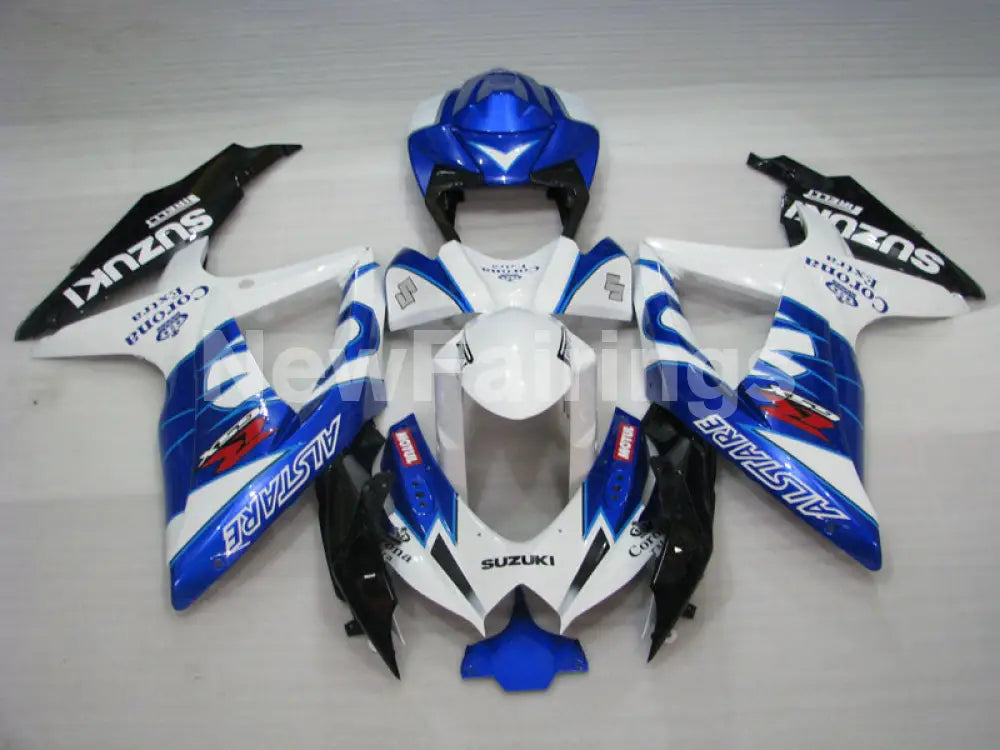 White and Blue Corona - GSX-R600 08-10 Fairing Kit