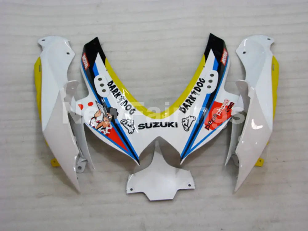 White and Blue Dark Dog - GSX-R600 08-10 Fairing Kit