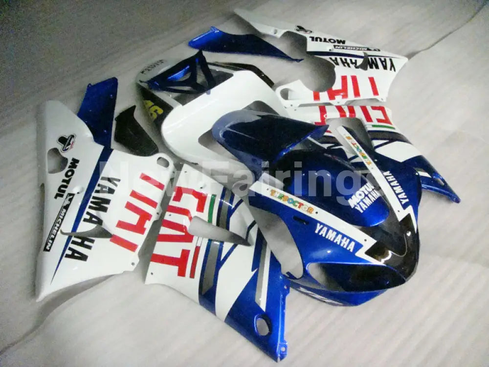 White and Blue FIAT - YZF-R1 00-01 Fairing Kit - Vehicles &