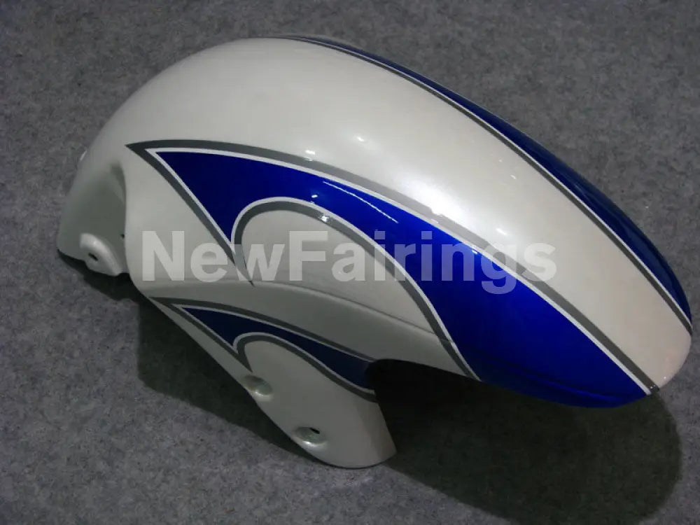 White and Blue Flame - GSX1300R Hayabusa 08-20 Fairing Kit