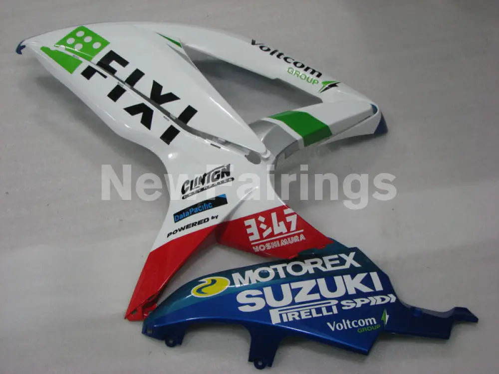 White and Blue Red MOTOREX - GSX-R600 08-10 Fairing Kit