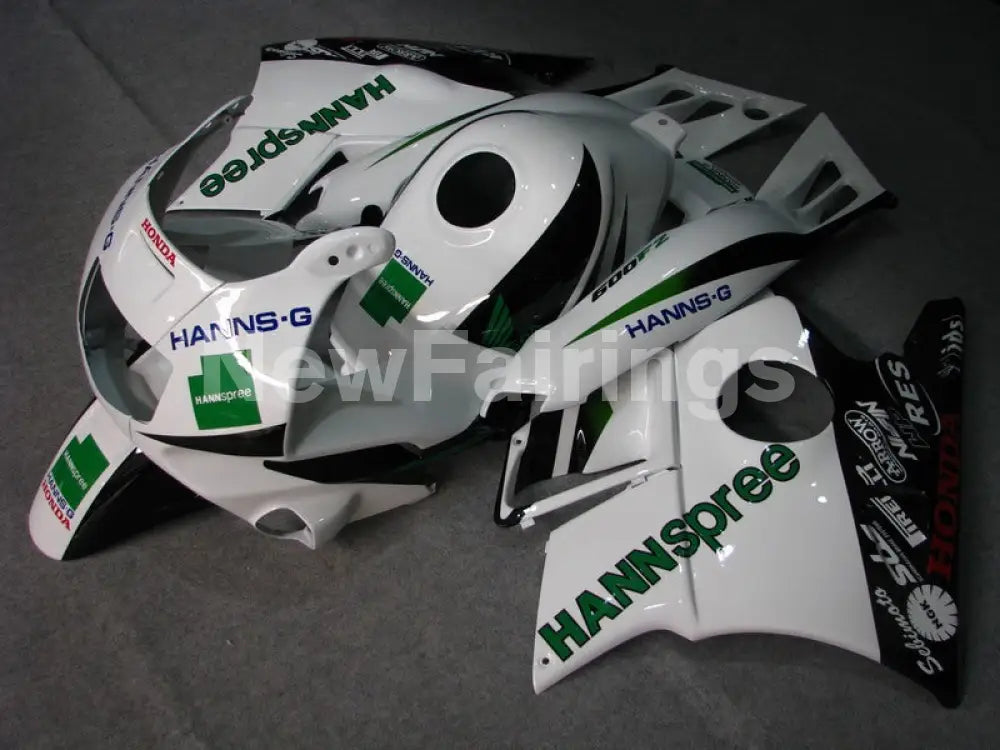 White and Green HANN Spree - CBR600 F2 91-94 Fairing Kit -