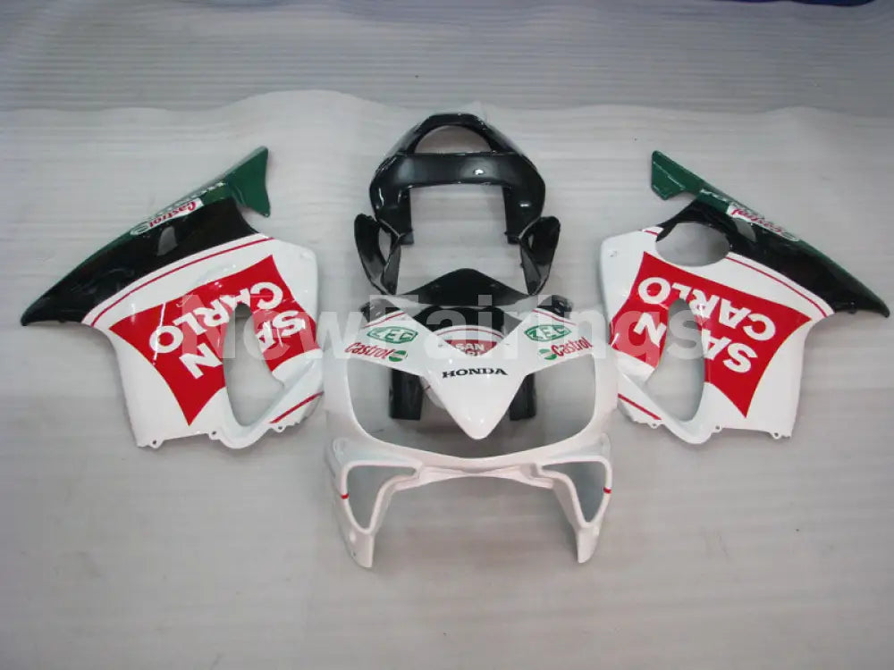 White and Red Black Castrol - CBR600 F4i 01-03 Fairing Kit -