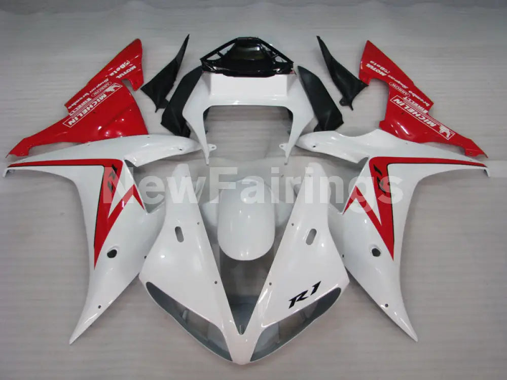 White and Red Factory Style - YZF-R1 02-03 Fairing Kit