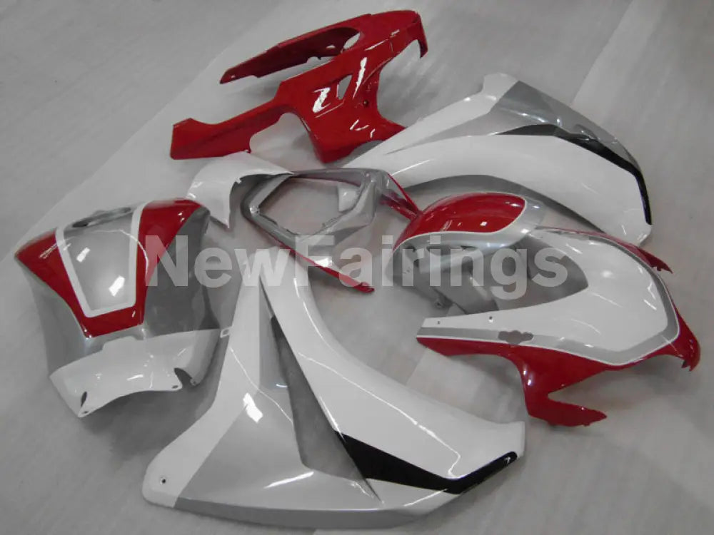 White and Red Silver No decals - CBR1000RR 08-11 Fairing Kit