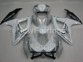 White and Silver Black Factory Style - GSX-R600 08-10 Fairing Kit