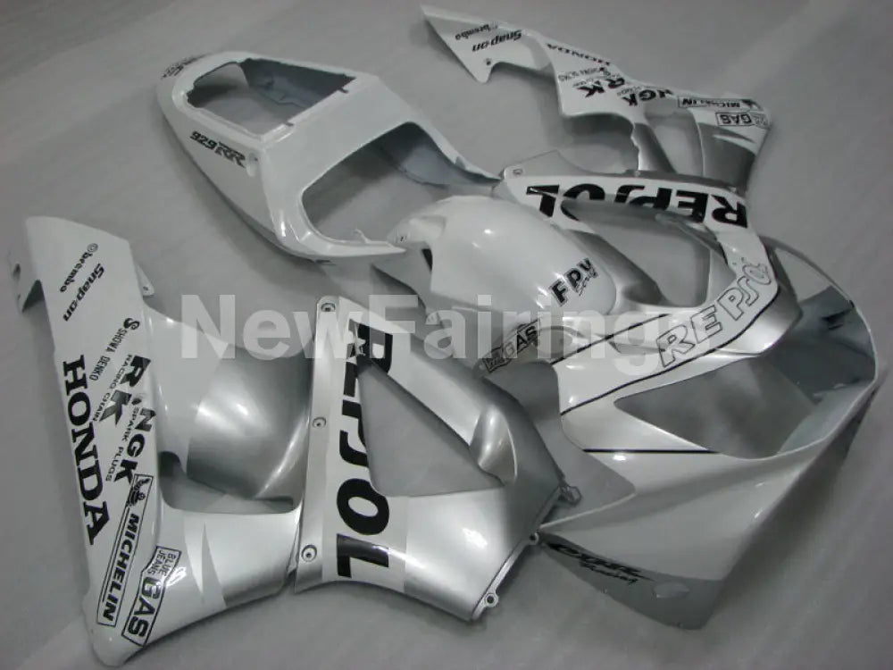 White and Silver Repsol - CBR 929 RR 00-01 Fairing Kit -