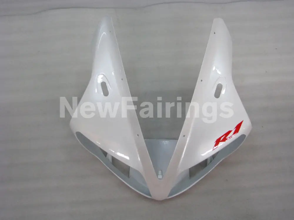 White and Wine Red Flame - YZF-R1 02-03 Fairing Kit