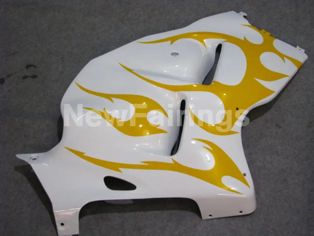 White and Yellow Flame - GSX1300R Hayabusa 08-20 Fairing