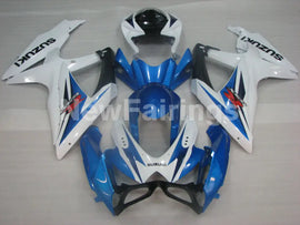 White Blue and Black Factory Style - GSX-R600 08-10 Fairing Kit