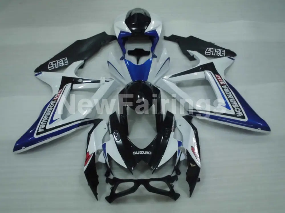 White and Blue Black Yoshimura - GSX-R750 08-10 Fairing Kit