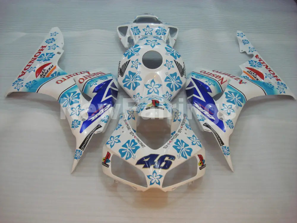 White and Blue Nastro Azzurro - CBR1000RR 06-07 Fairing Kit