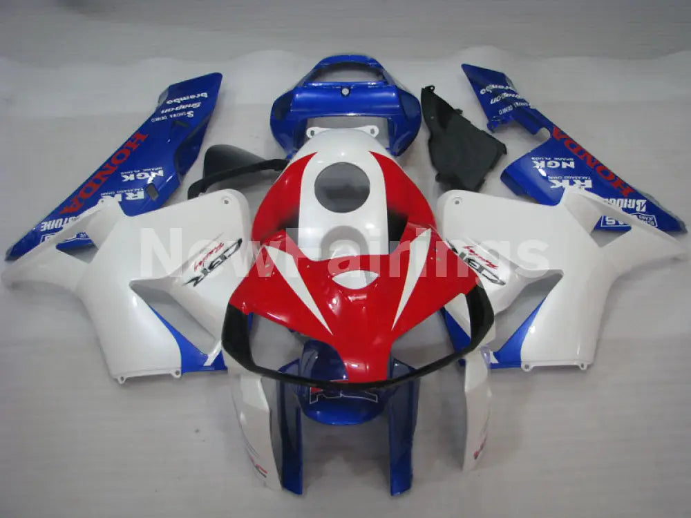 White Blue and Red Factory Style - CBR600RR 05-06 Fairing