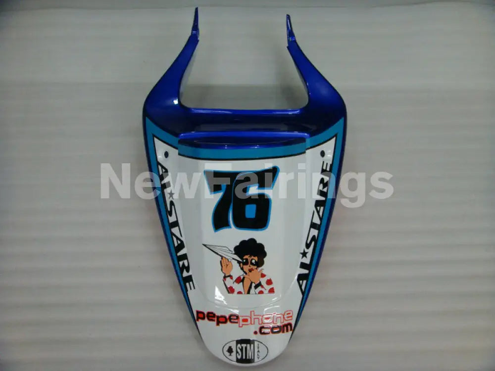 White and Blue Yellow Dark Dog - GSX-R750 00-03 Fairing Kit