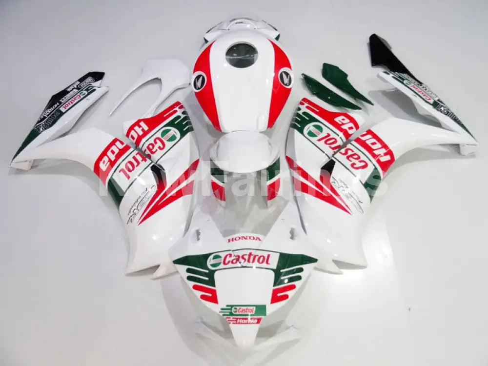 White and Green Red Castrol - CBR1000RR 12-16 Fairing Kit -