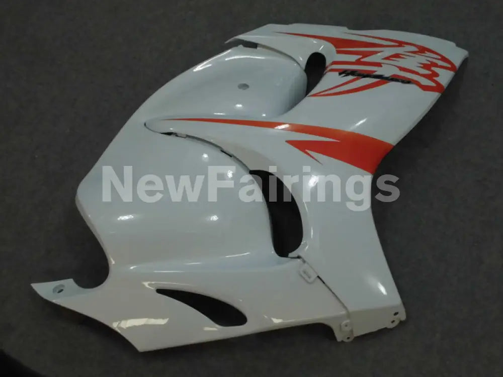 White with orange decals Factory Style - GSX1300R Hayabusa