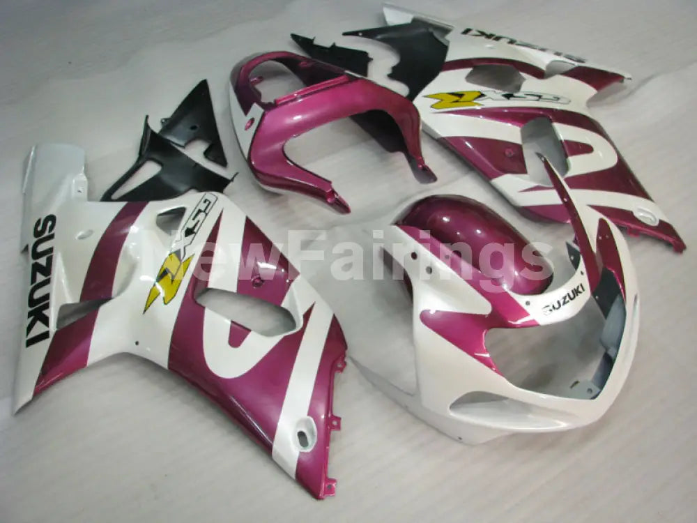 White and Purple Red Factory Style - GSX-R600 01-03 Fairing