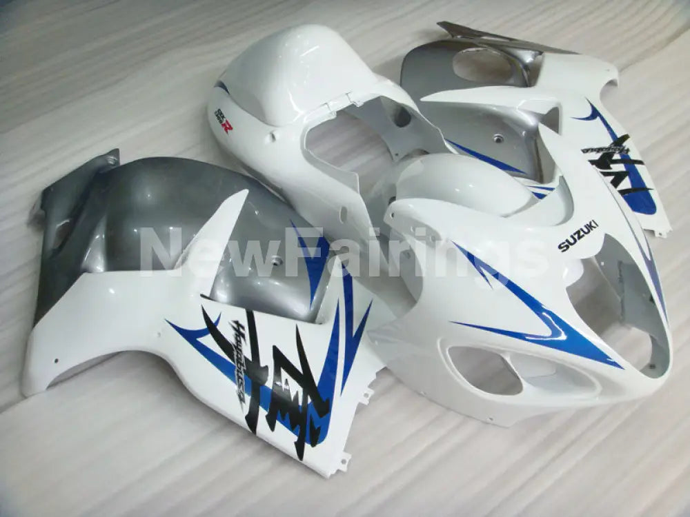 White Silver and Blue Factory Style - GSX1300R Hayabusa