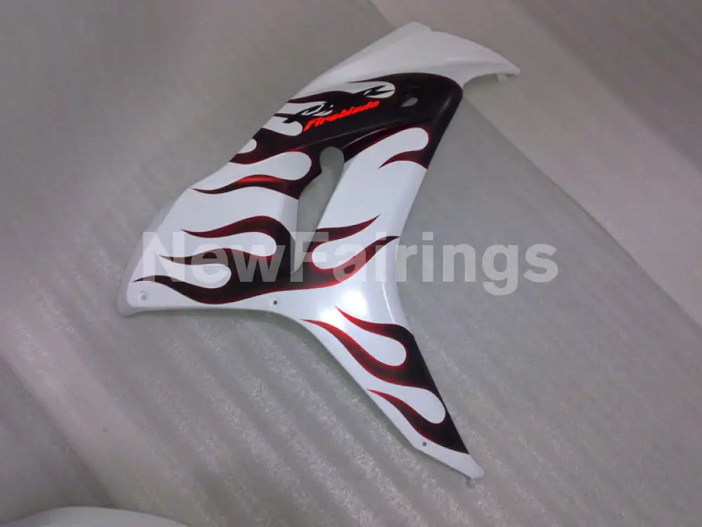 White and Wine Red Flame - CBR1000RR 06-07 Fairing Kit -