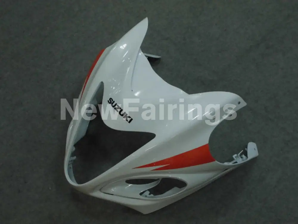 White with orange decals Factory Style - GSX1300R Hayabusa