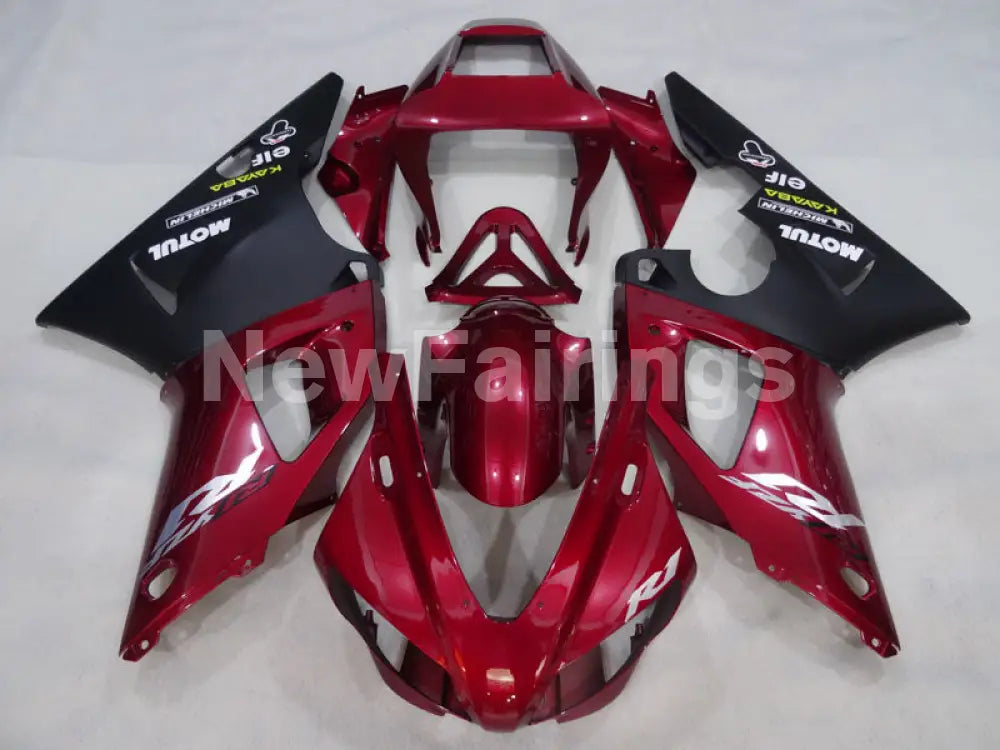 Wine Red and Black Factory Style - YZF-R1 98-99 Fairing Kit