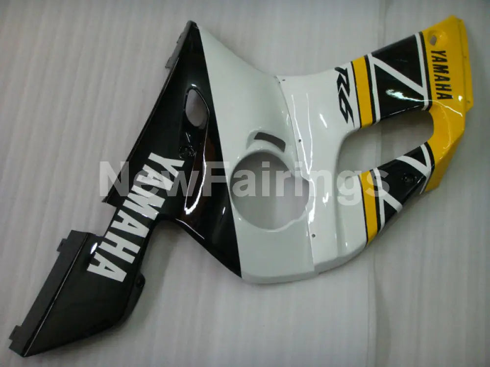 Yellow and Black White Factory Style - YZF-R6 98-02 Fairing Kit Vehicles & Parts > Vehicle Parts & Accessories > Motor