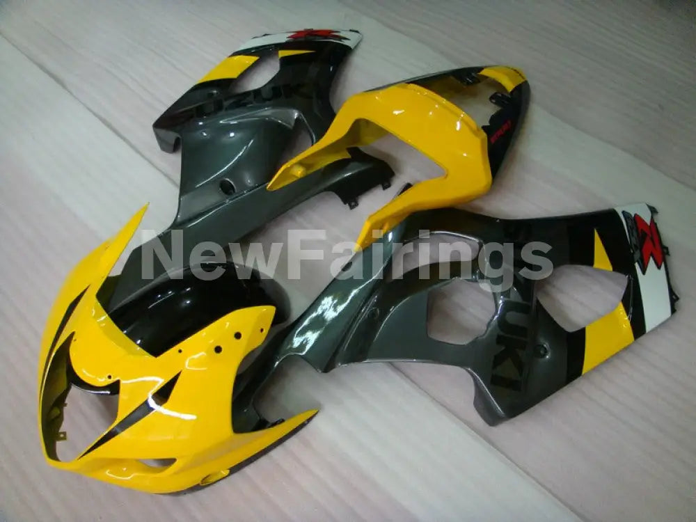 Yellow and Grey Factory Style - GSX-R600 04-05 Fairing Kit -