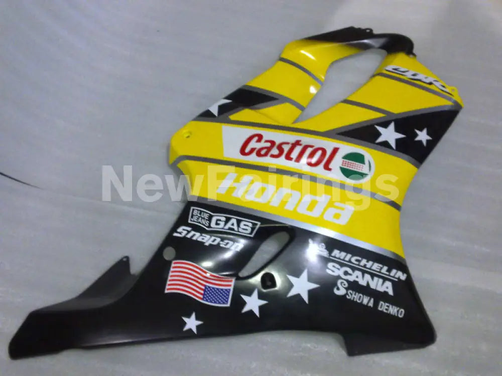 Yellow and Black Castrol - CBR600 F4i 01-03 Fairing Kit -