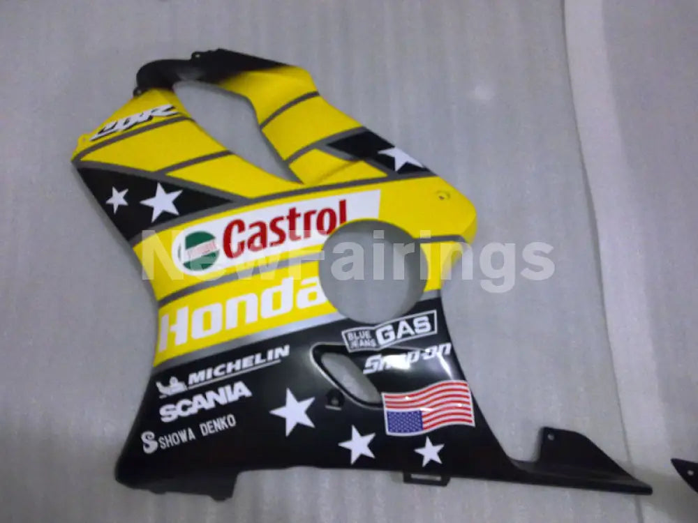 Yellow and Black Castrol - CBR600 F4i 01-03 Fairing Kit -