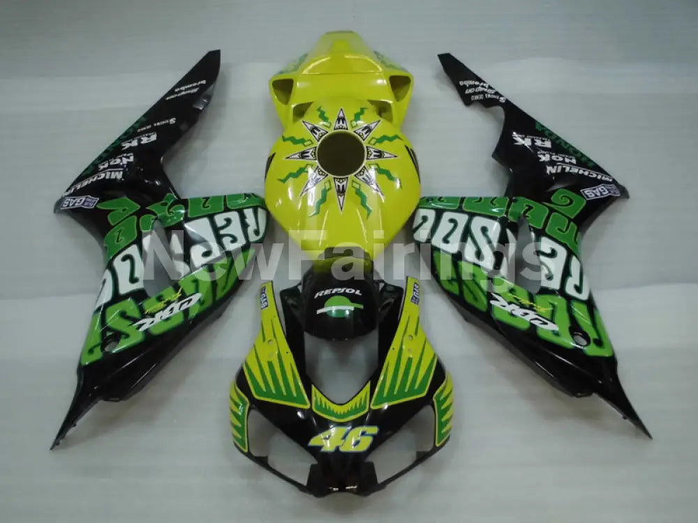 Yellow and Green Black Rossi - CBR1000RR 06-07 Fairing Kit -