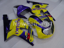 Laden Sie das Bild in den Galerie-Viewer, Yellow and Purple Factory Style - GSX-R600 01-03 Fairing Kit