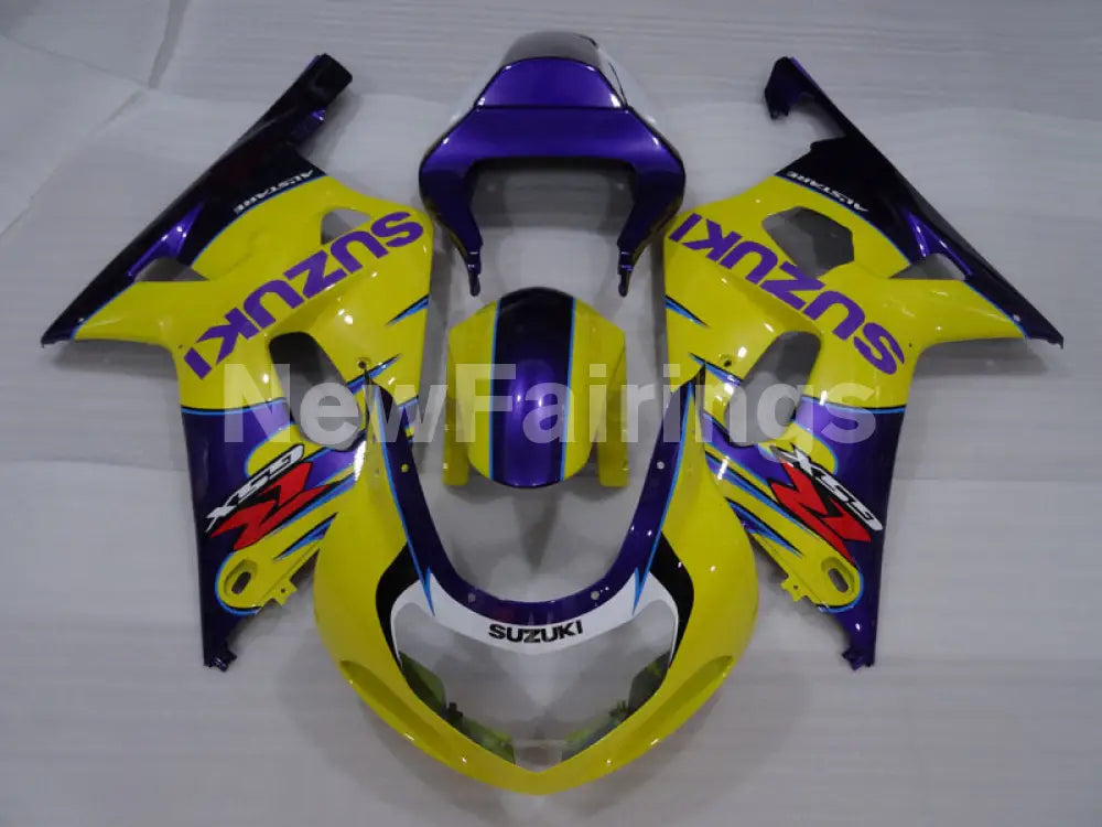 Yellow and Purple Factory Style - GSX-R600 01-03 Fairing Kit