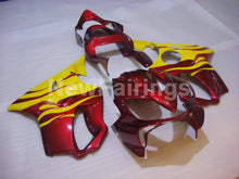 Laden Sie das Bild in den Galerie-Viewer, Yellow and Wine Red Flame - CBR600 F4i 01-03 Fairing Kit -